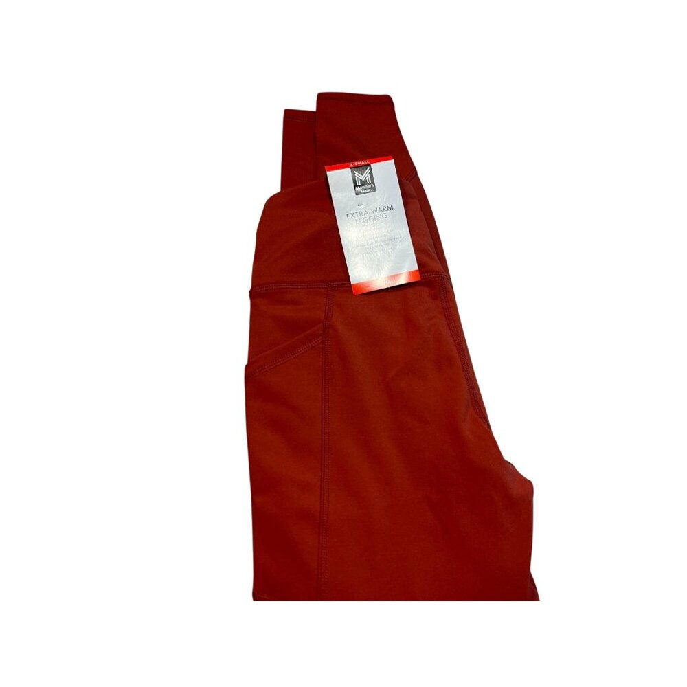 Extra Warm High-Rise Rust Leggings For Women